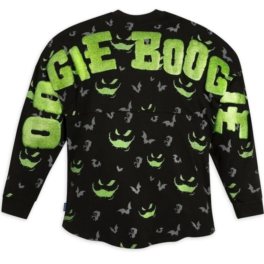 Disney Oogie Boogie Glitter Spirit Jersey Nightmare Before Christmas Black M